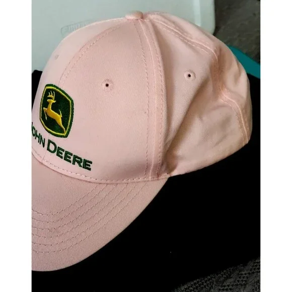 John Deere Pink Ladies Baseball Hat Embroidered Adjustable Pink Hat Cap - Picture 4 of 6